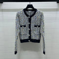CHANEL 26S FLORAL KNIT CARDIGAN 735