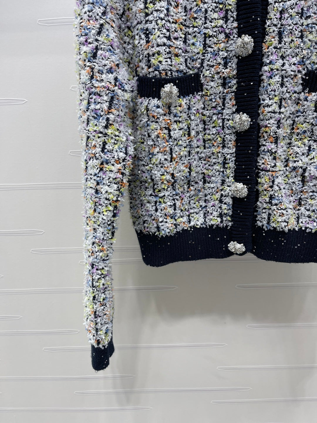 CHANEL 26S FLORAL KNIT CARDIGAN 735