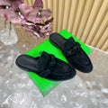 BOTTEGA VENETA OPEN-BACK LOAFER REALISED IN BLACK SUEDE