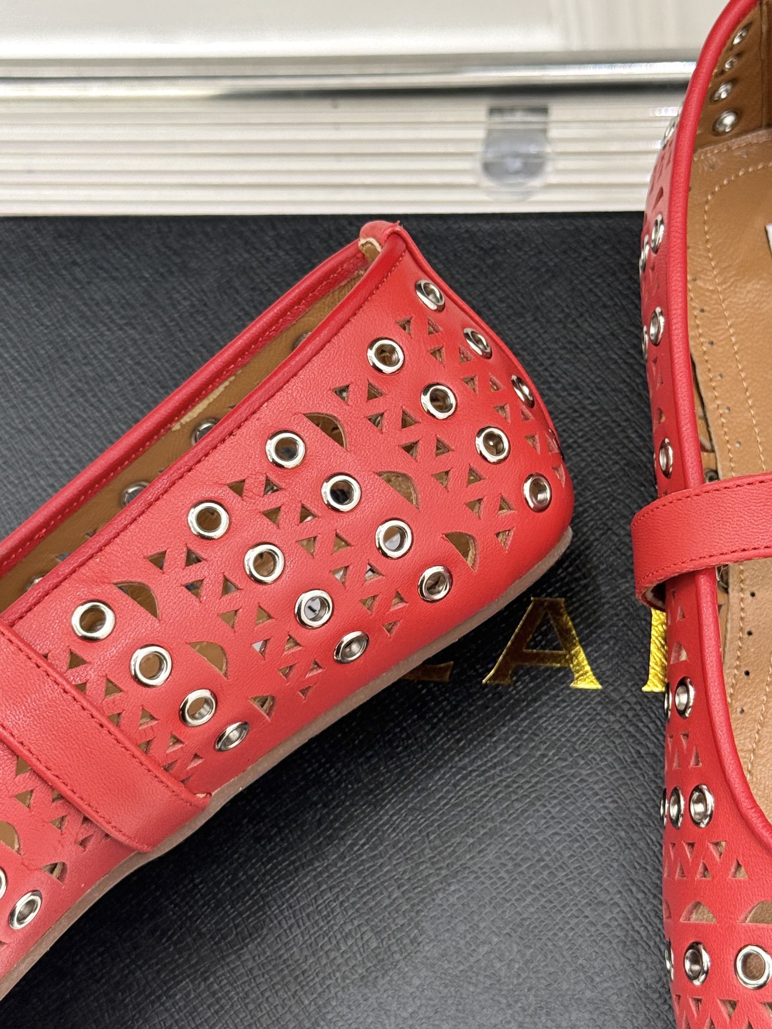 MARY JANE IN CHERRY RED CALFSKIN