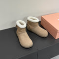 ANKLE BOOTS IN DESERT BROWN SUEDE AND FLEECE LINING