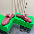 BOTTEGA VENETA ASTAIRE MULE IN BERRY RED CALFSKIN
