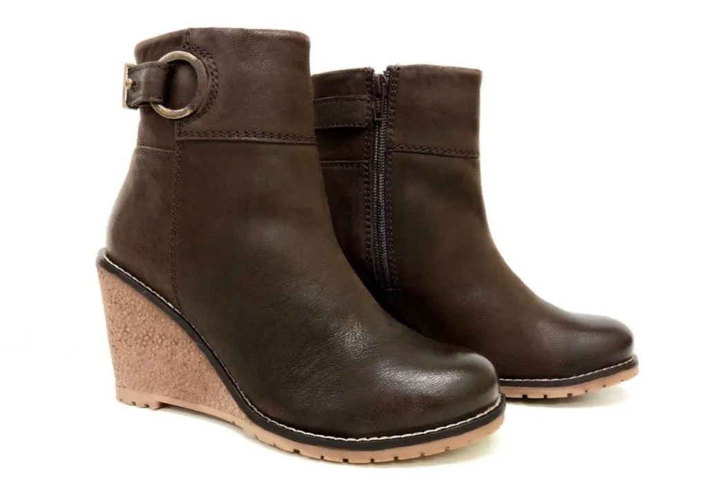 Sophie Brown Wedge Bootie